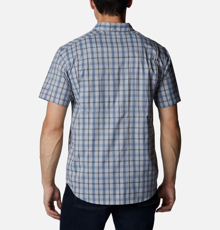 Men's Silver Ridge Lite Plaid Short Sleeve Shirt, Color: Columbia Grey Switchback Madras, image 2