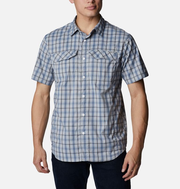 Thumbnail: Men's Silver Ridge Lite Plaid Short Sleeve Shirt, Color: Columbia Grey Switchback Madras, image 1
