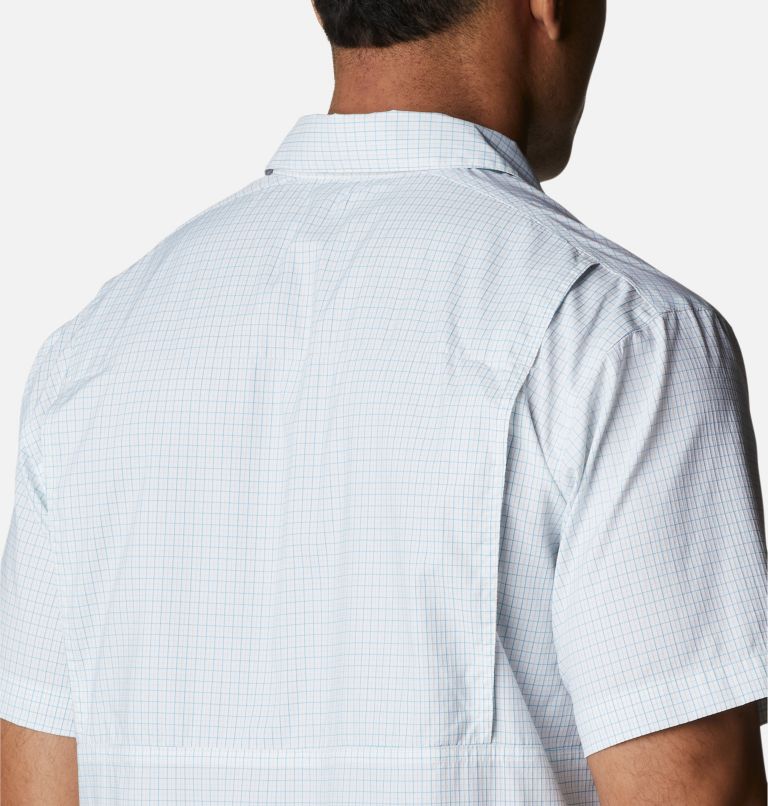 Men's Silver Ridge Lite Plaid Short Sleeve Shirt, Color: White Quiet Grid, image 5