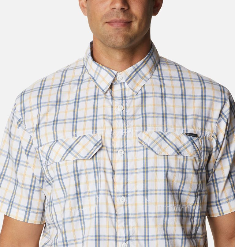 Thumbnail: Men's Silver Ridge Lite Plaid Short Sleeve Shirt, Color: White Switchback Madras, image 4