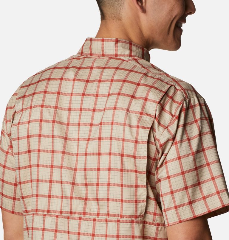 Thumbnail: Men's Silver Ridge Lite Plaid Short Sleeve Shirt, Color: Ancient Fossil Small Grid, image 5