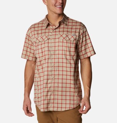 Men's Silver Ridge Lite Plaid&trade; Short Sleeve Shirt Silver Ridge Lite Plaid&trade; Short Sleeve | 352 | XL, Ancient Fossil Small Grid, front