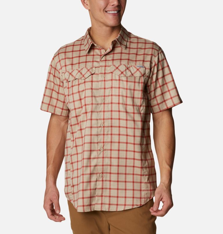 Thumbnail: Men's Silver Ridge Lite Plaid Short Sleeve Shirt, Color: Ancient Fossil Small Grid, image 1