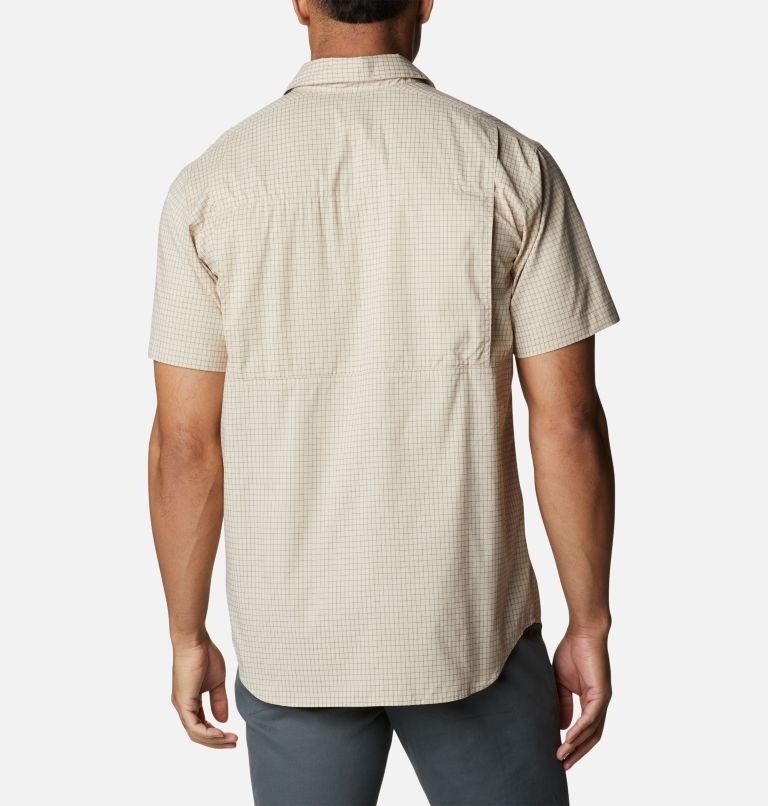 Men's Silver Ridge Lite Plaid Short Sleeve Shirt, Color: Ancient Fossil, Quiet Grid, image 2