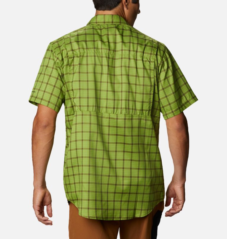 Thumbnail: Men's Silver Ridge Lite Plaid Short Sleeve Shirt, Color: Matcha Small Grid, image 2