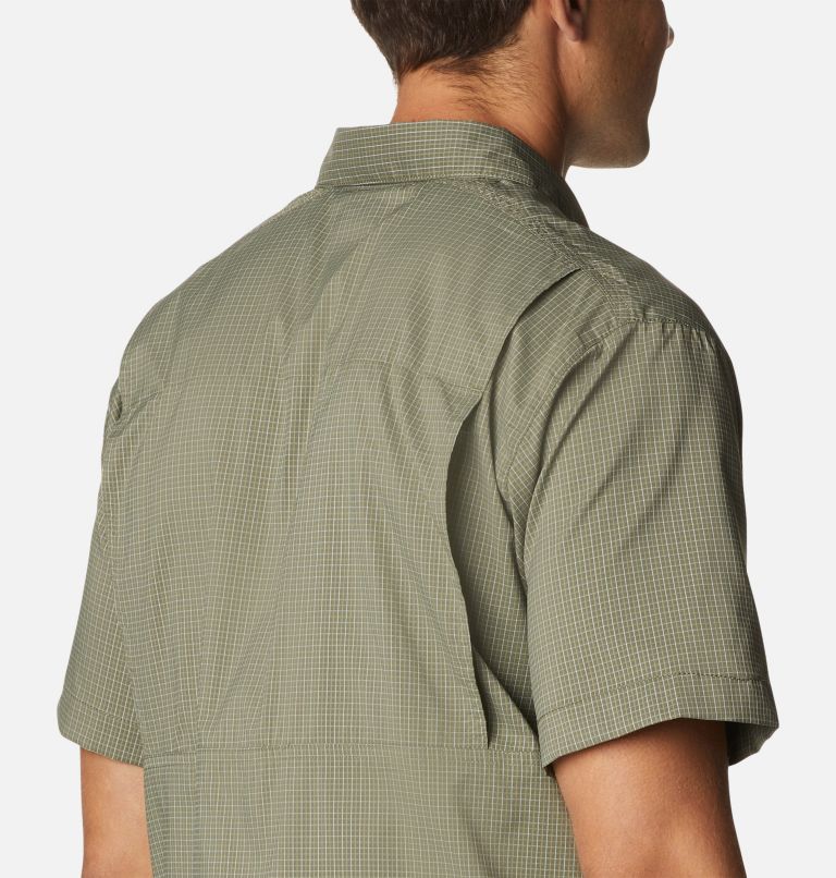 Thumbnail: Men's Silver Ridge Lite Plaid Short Sleeve Shirt, Color: Stone Green Quiet Grid, image 5