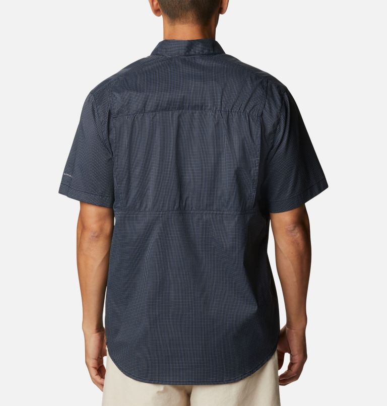Thumbnail: Camisa manga corta Silver Ridge Lite Plaid para hombre, Color: Collegiate Navy, Quiet Grid, image 2