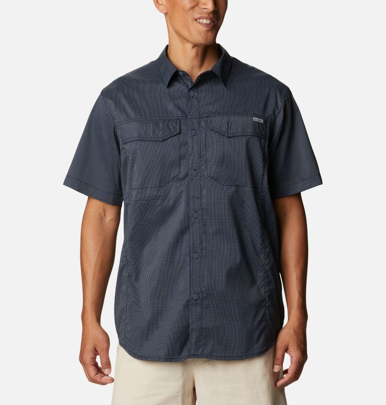 Camisa manga corta Silver Ridge Lite Plaid para hombre, Color: Collegiate Navy, Quiet Grid, image 1