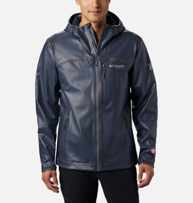 columbia mountain village hooded softshell