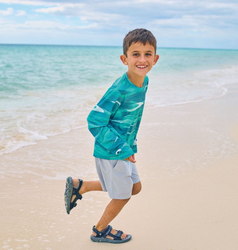 Kids' PFG Super Terminal Tackle Long Sleeve Shirt, Color: Glaze Green Obsidian, image 3