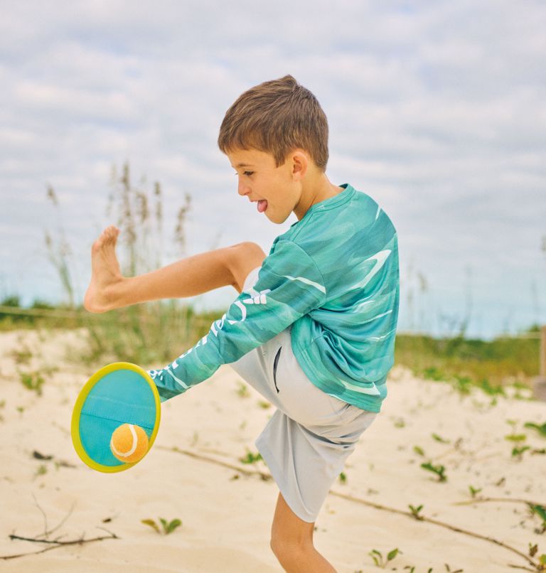 Kids' PFG Super Terminal Tackle Long Sleeve Shirt, Color: Glaze Green Obsidian, image 4