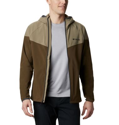 columbia men's softshell hooded jacket