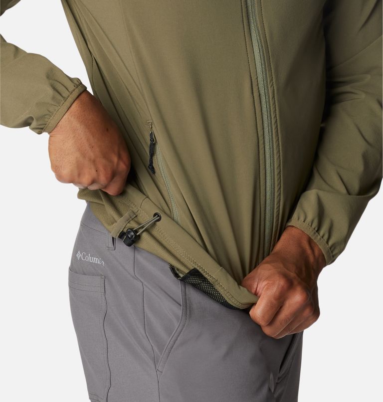 Men's Heather Canyon Softshell Jacket, Color: Stone Green, image 6