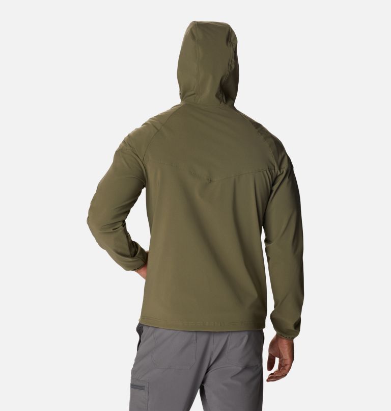 Men's Heather Canyon Softshell Jacket, Color: Stone Green, image 2