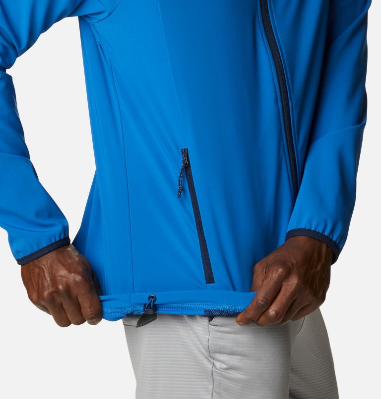 Men's Heather Canyon Softshell Jacket, Color: Bright Indigo, image 6