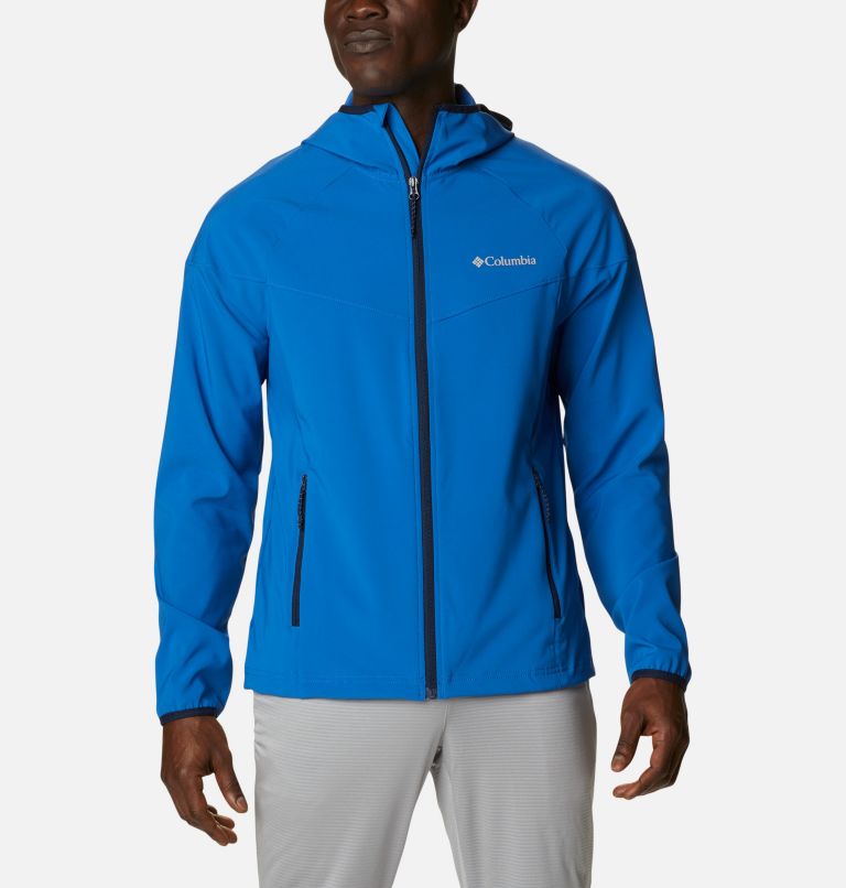 Thumbnail: Men's Heather Canyon Softshell Jacket, Color: Bright Indigo, image 7