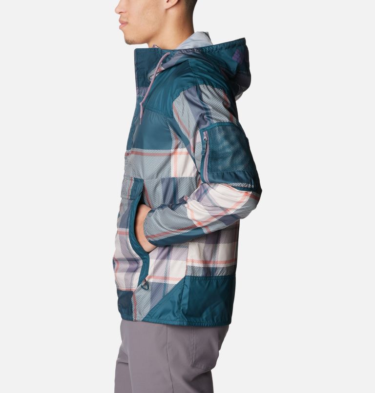 Men's Challenger Windbreaker, Color: Night Wave Super Mega Plaid, Night Wave, image 3