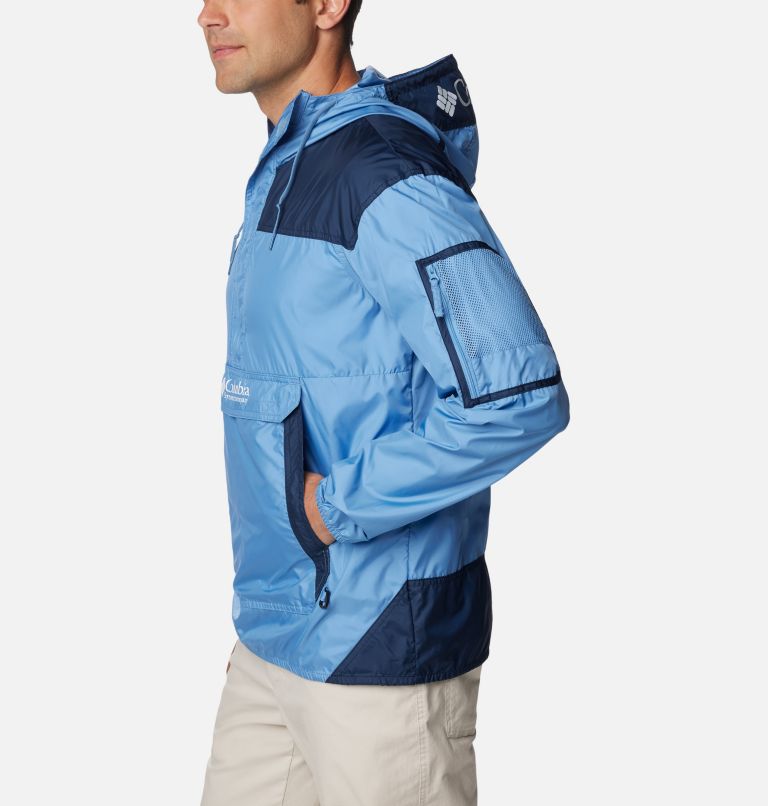 Mens pullover windbreaker with hood online