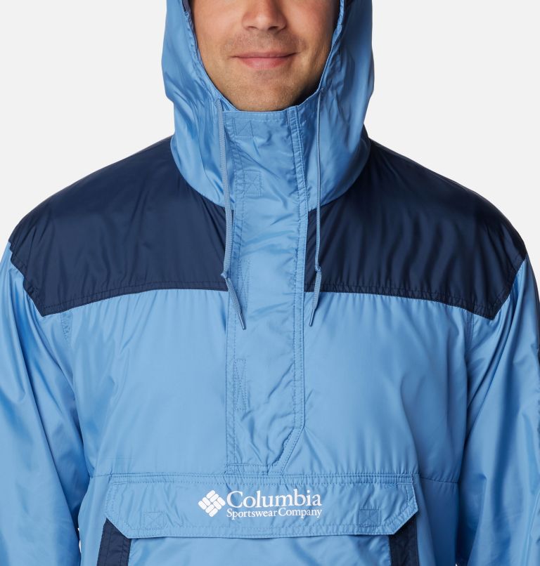 Mens pullover windbreaker with hood online