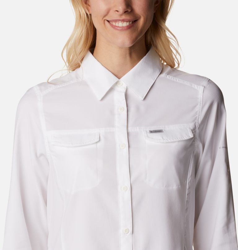 Thumbnail: Women’s Silver Ridge Lite Long Sleeve, Color: White, image 4