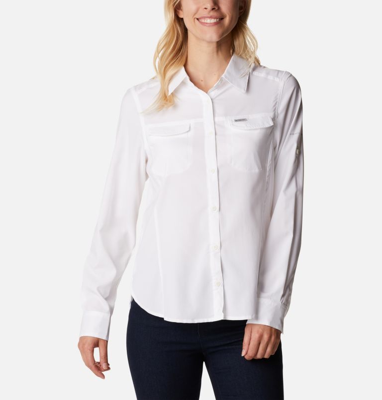 Thumbnail: Women’s Silver Ridge Lite Long Sleeve, Color: White, image 1