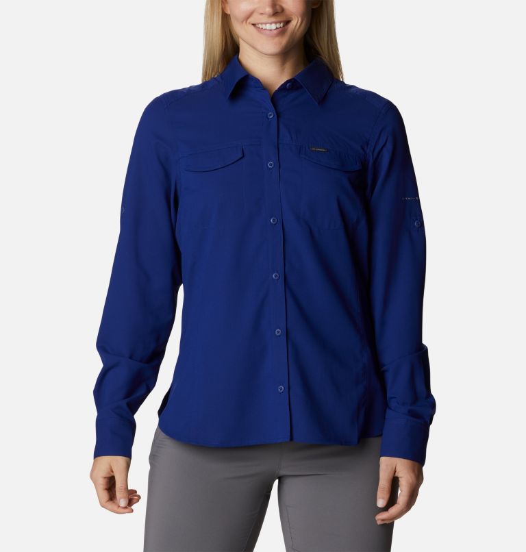 UV Sun Protection Columbia Womens Silver Ridge Lite Long Sleeve Shirt Moisture Wicking Fabric 