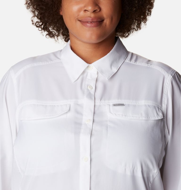 Thumbnail: Women’s Silver Ridge Lite Long Sleeve Shirt - Plus Size, Color: White, image 4