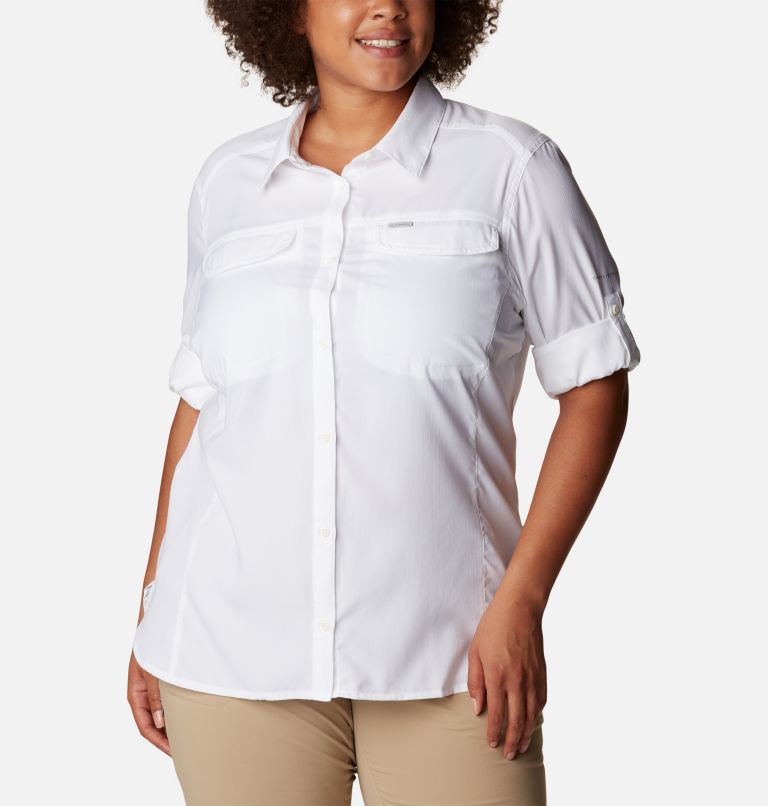 Thumbnail: Women’s Silver Ridge Lite Long Sleeve Shirt - Plus Size, Color: White, image 7