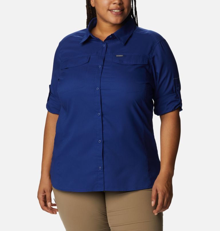 Thumbnail: Women’s Silver Ridge Lite Long Sleeve Shirt - Plus Size, Color: Dark Sapphire, image 5