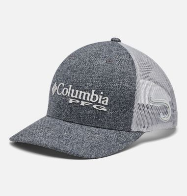 Columbia PFG Mesh Fish Flag Ball Cap - Titanium/White - S-M