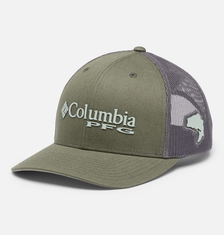 PFG Logo Mesh Snapback, Color: Cypress, Cool Green, Bass, image 1