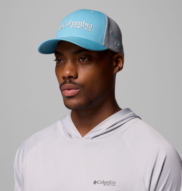 PFG Logo Mesh Snapback, Color: Vintage Blue, Hook, image 3