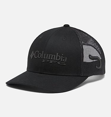 Columbia PFG Hook Patch Flexfit Fitted Mesh Ball Cap in FOSSIL L/XL 7-7 3/4 