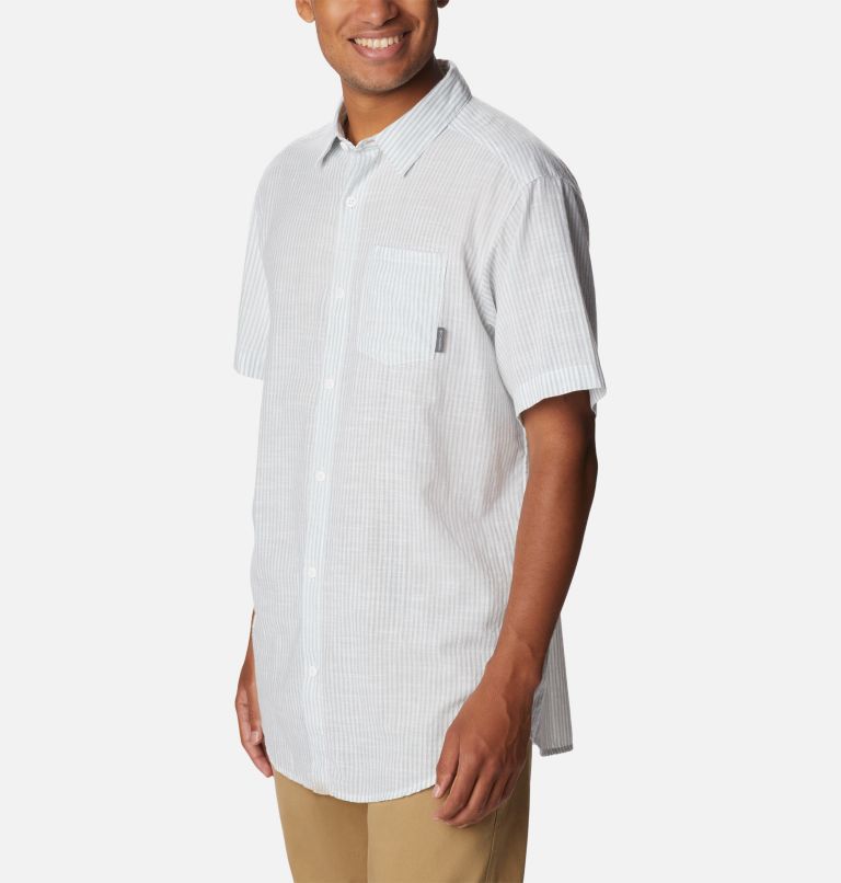 Chemise à manches courtes tissée-teinte Under Exposure pour homme, Color: Niagara Oxford Stripe, image 5