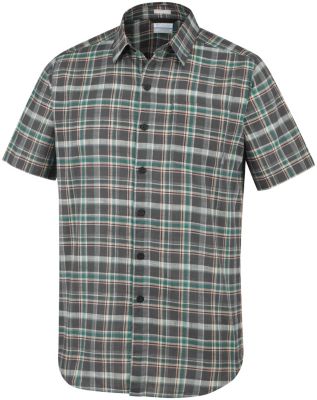 Men's Under Exposure&trade; YD Short Sleeve Shirt Under Exposure&trade; YD Short Sleev | 441 | S, Shark Plaid, front