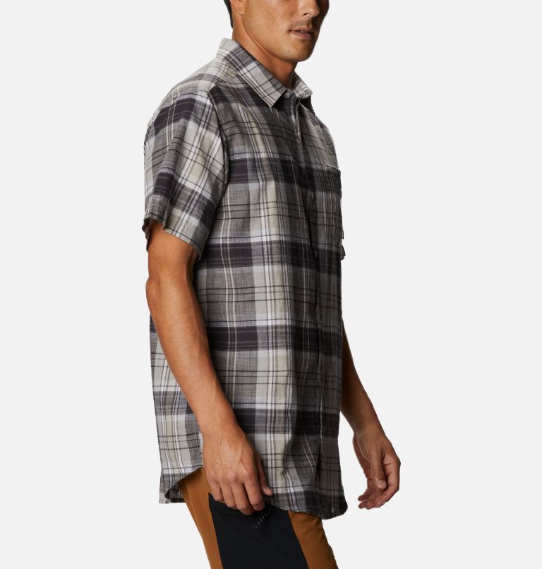 Men's Under Exposure YD Short Sleeve Shirt, Color: City Grey Madras, image 5