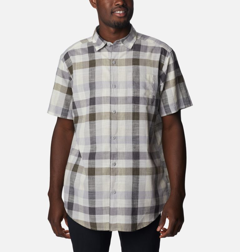 Men's Buffalo Check Short Sleeve Button UP