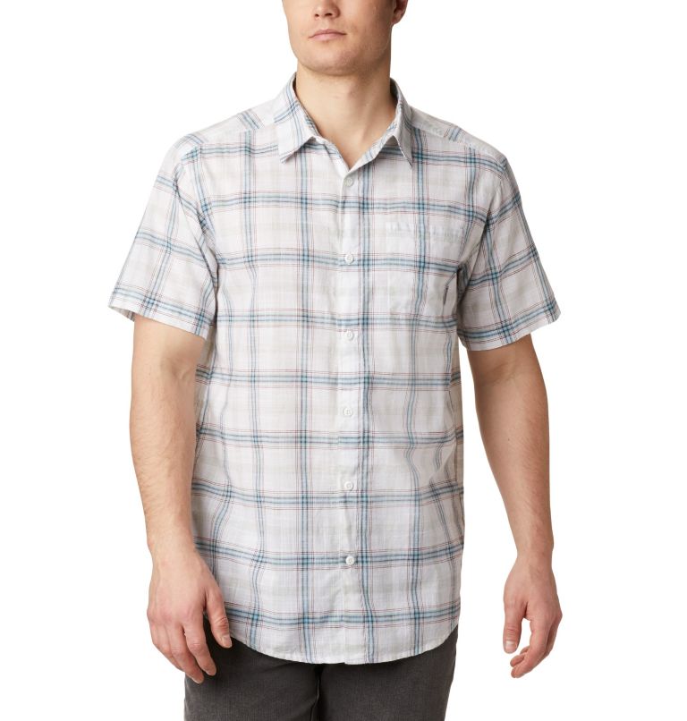 Under Exposure YD Short Sleeve Shirt | 100 | S, Color: White Tartan Plaid, image 1
