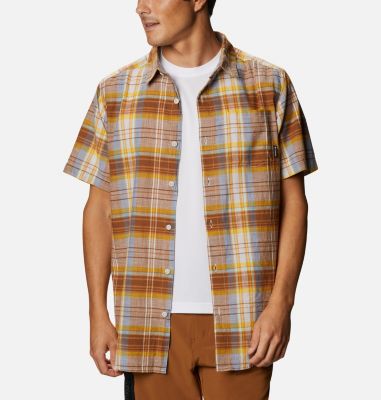 Camisa de manga corta Under Exposure&trade; para hombre Under Exposure&trade; YD Short Sleeve Shirt | 025 | L, Walnut Madras, front