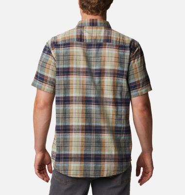 Camisa de manga corta Under Exposure&trade; para hombre Under Exposure&trade; YD Short Sleeve Shirt | 025 | L, Mocha Madras, back