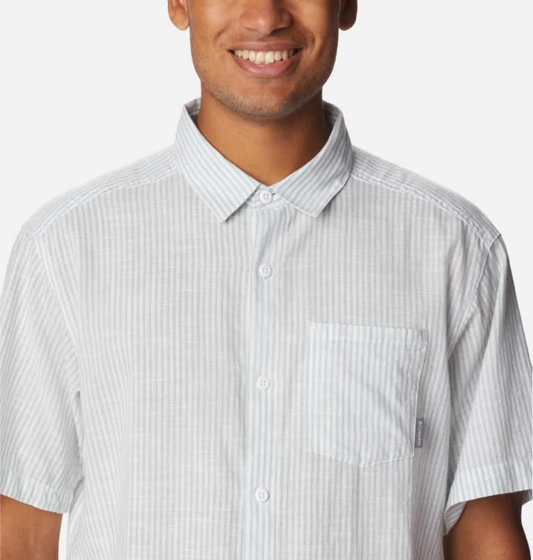 Under Exposure YD Short Sleeve Shirt | 350 | L, Color: Niagara Oxford Stripe, image 4