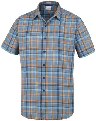 Men's Under Exposure&trade; YD Short Sleeve Shirt Under Exposure&trade; YD Short Sleev | 441 | S, Mountain Plaid, front
