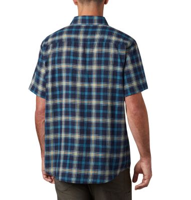Men's Under Exposure&trade; YD Short Sleeve Shirt Under Exposure&trade; YD Short Sleev | 441 | S, Bright Gold Tartan Plaid, back