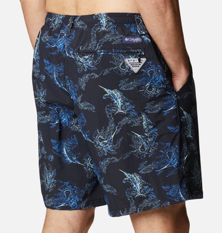 Men's PFG Super Backcast Water Shorts, Color: Black Sails Away Print, image 5