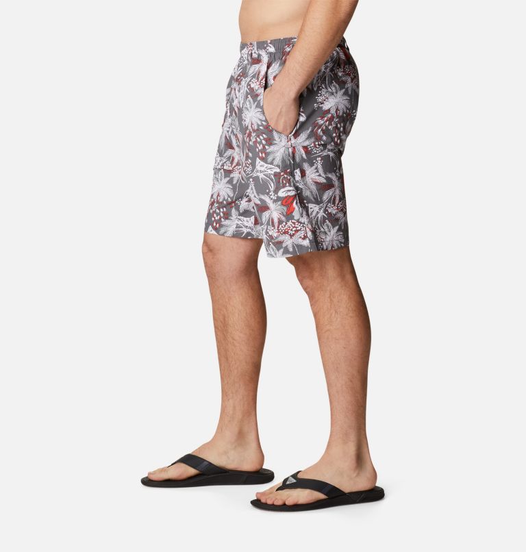 Men's PFG Super Backcast Water Shorts, Color: City Grey Festive Fishin Print