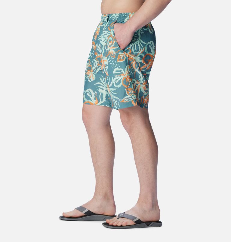 Men's PFG Super Backcast Water Short, Color: Tranquil Teal Wildwaters Print, image 2