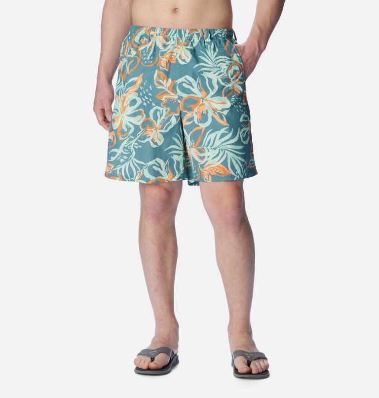 Thumbnail: Men's PFG Super Backcast Water Short, Color: Tranquil Teal Wildwaters Print, image 1