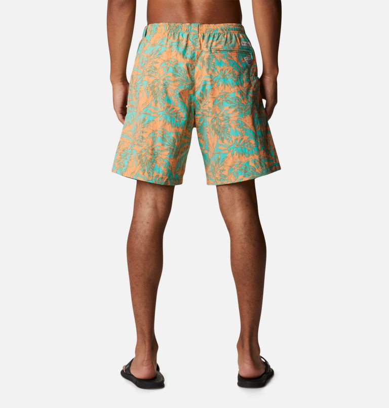 Thumbnail: Men's PFG Super Backcast Water Shorts, Color: Elctrc Turq Hawaiian Throwback Print, image 2