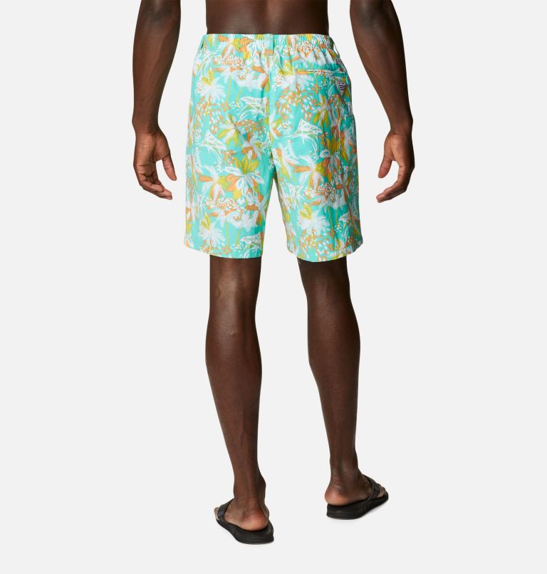 Super Backcast Water Short | 371 | S, Color: Electric Turquoise Festive Fishin Print, image 2