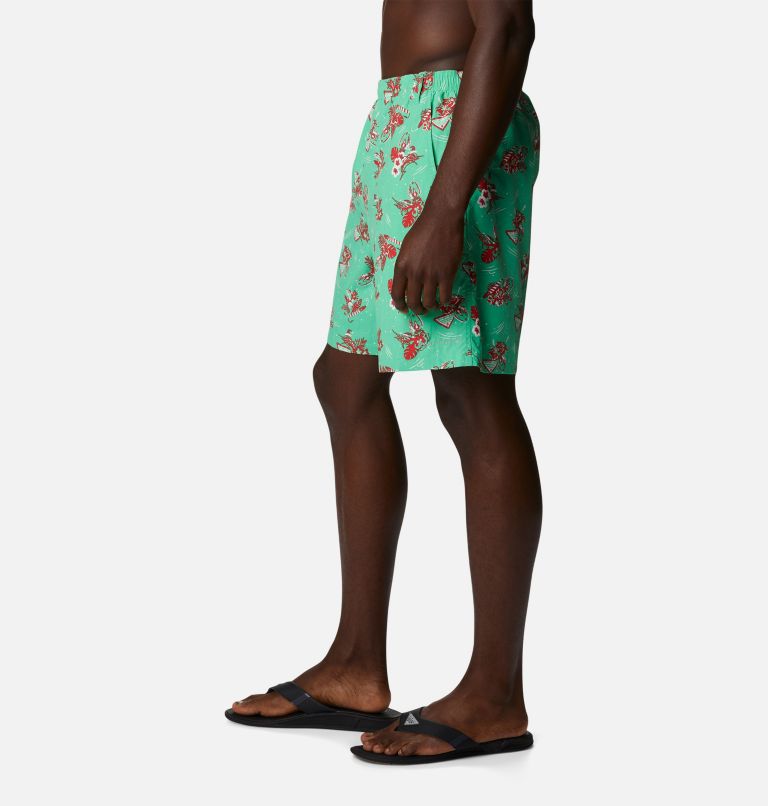 Men's PFG Super Backcast Water Shorts, Color: Light Jade Lite Me Up Print, image 3